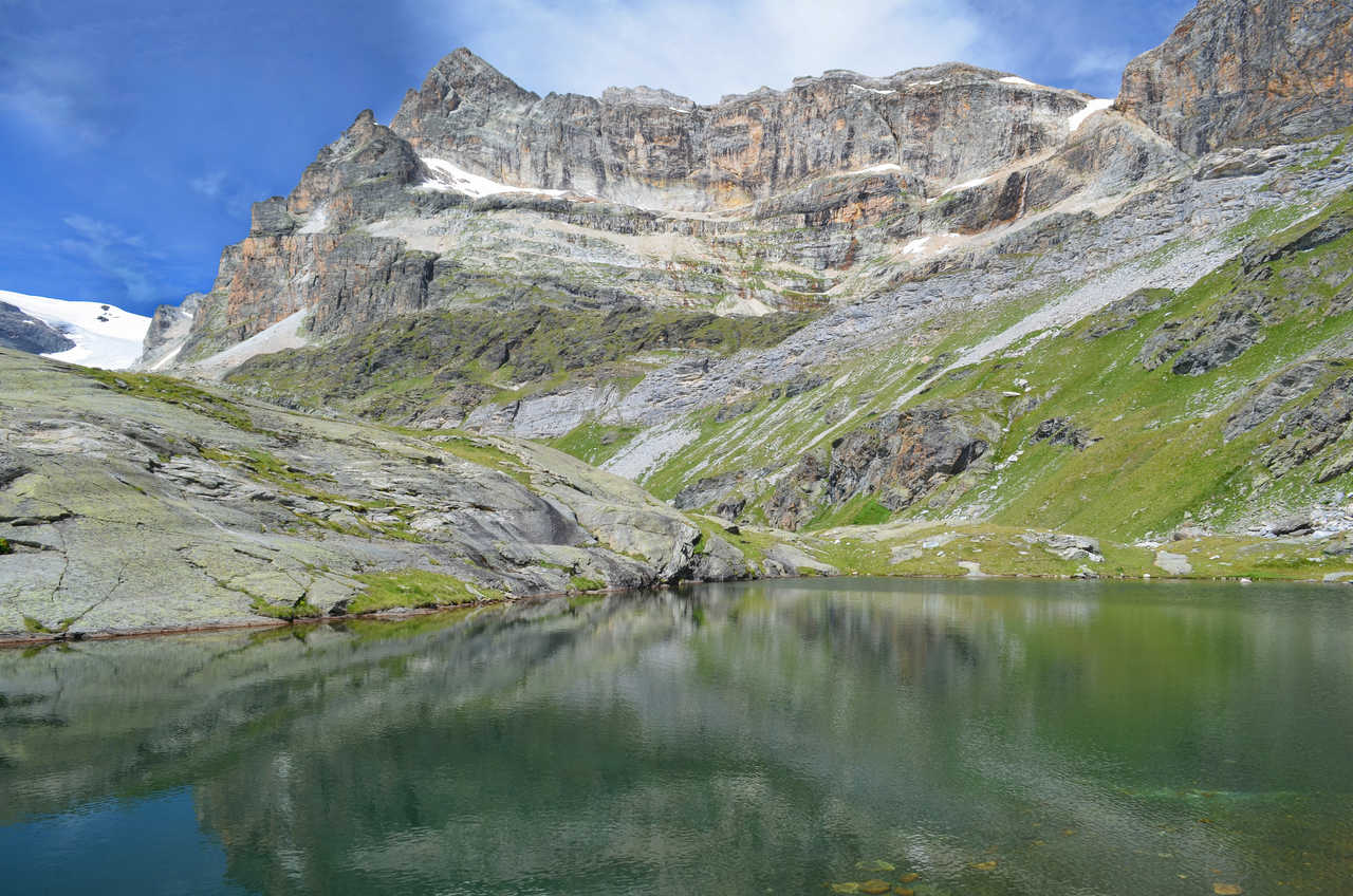 Lacs des Lozières, le long du GR5 entre le refuge de l'Arpont et le col de la Vanoise, Massif de la Vanoise, Alpes du Nord