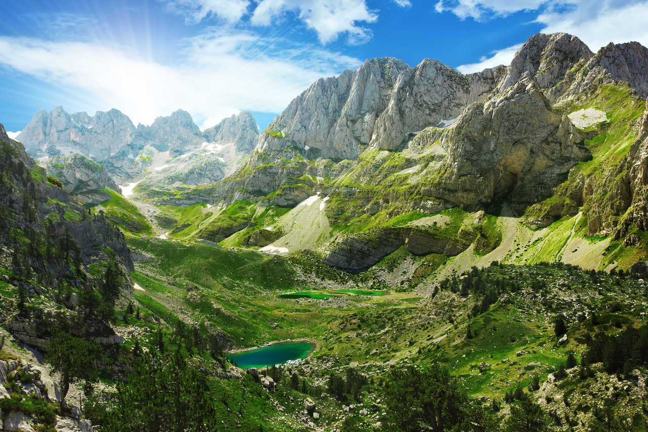 Lacs et montagnes en Albanie