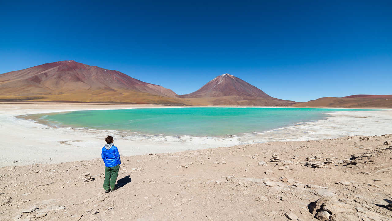 Laguna Verde dans les Andes bolivienne