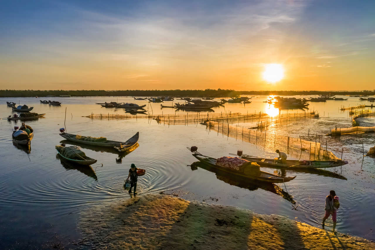 Lagune de Tam Giang à Hué au Vietnam
