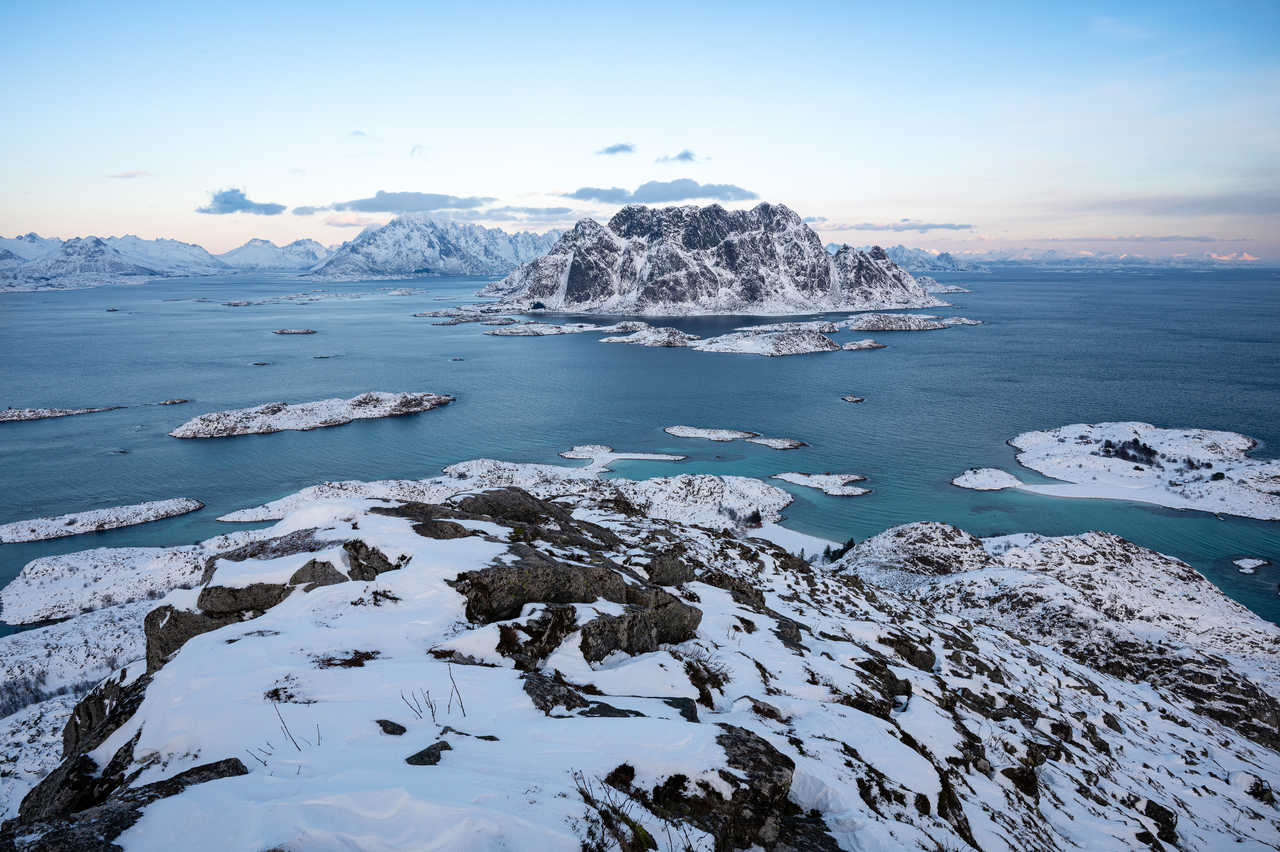 Les îles Lofoten l'hiver