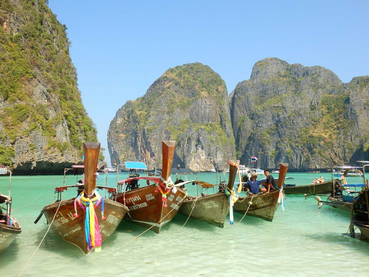 Long Tail Boat sur les plages du sud Thaïlande