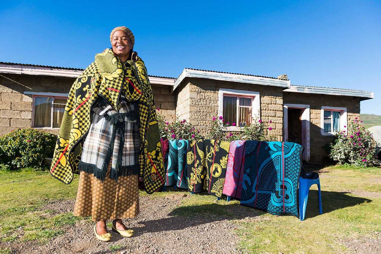 Maison de ‘M’e Masetho au village de Semonkong en Afrique du Sud