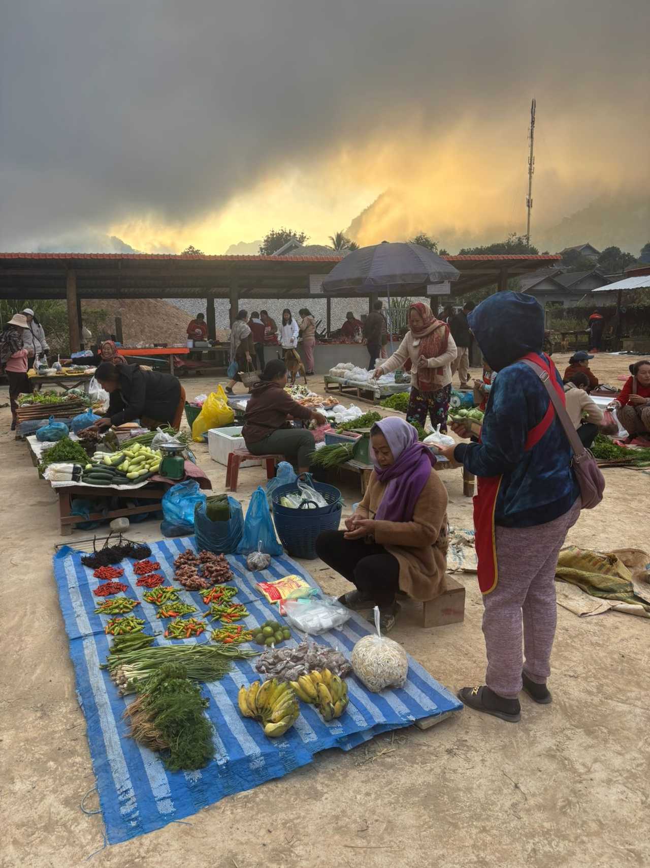 Marché dans le nord du Laos