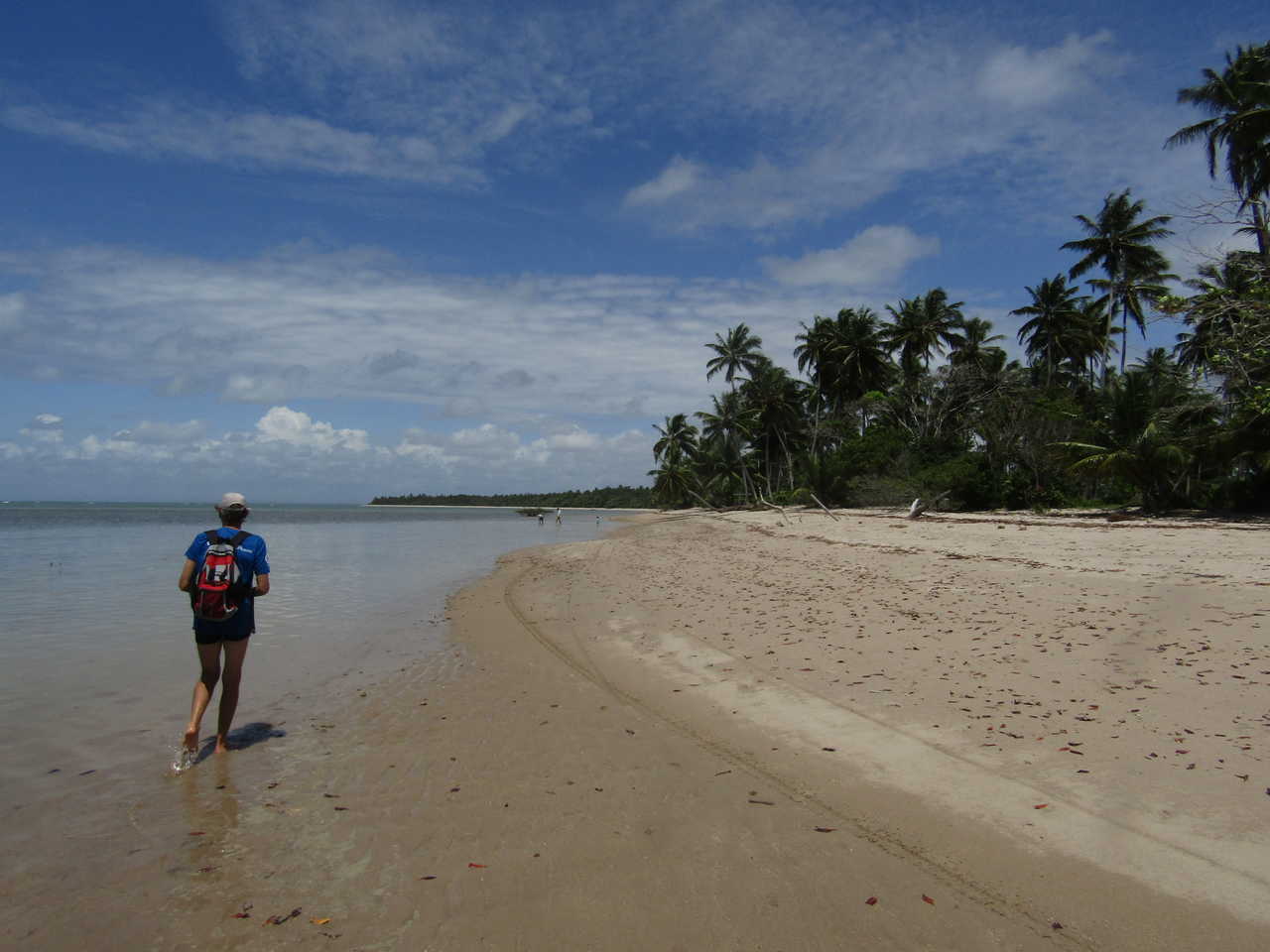 Voyageur sur l'île de Boipeba, Brésil