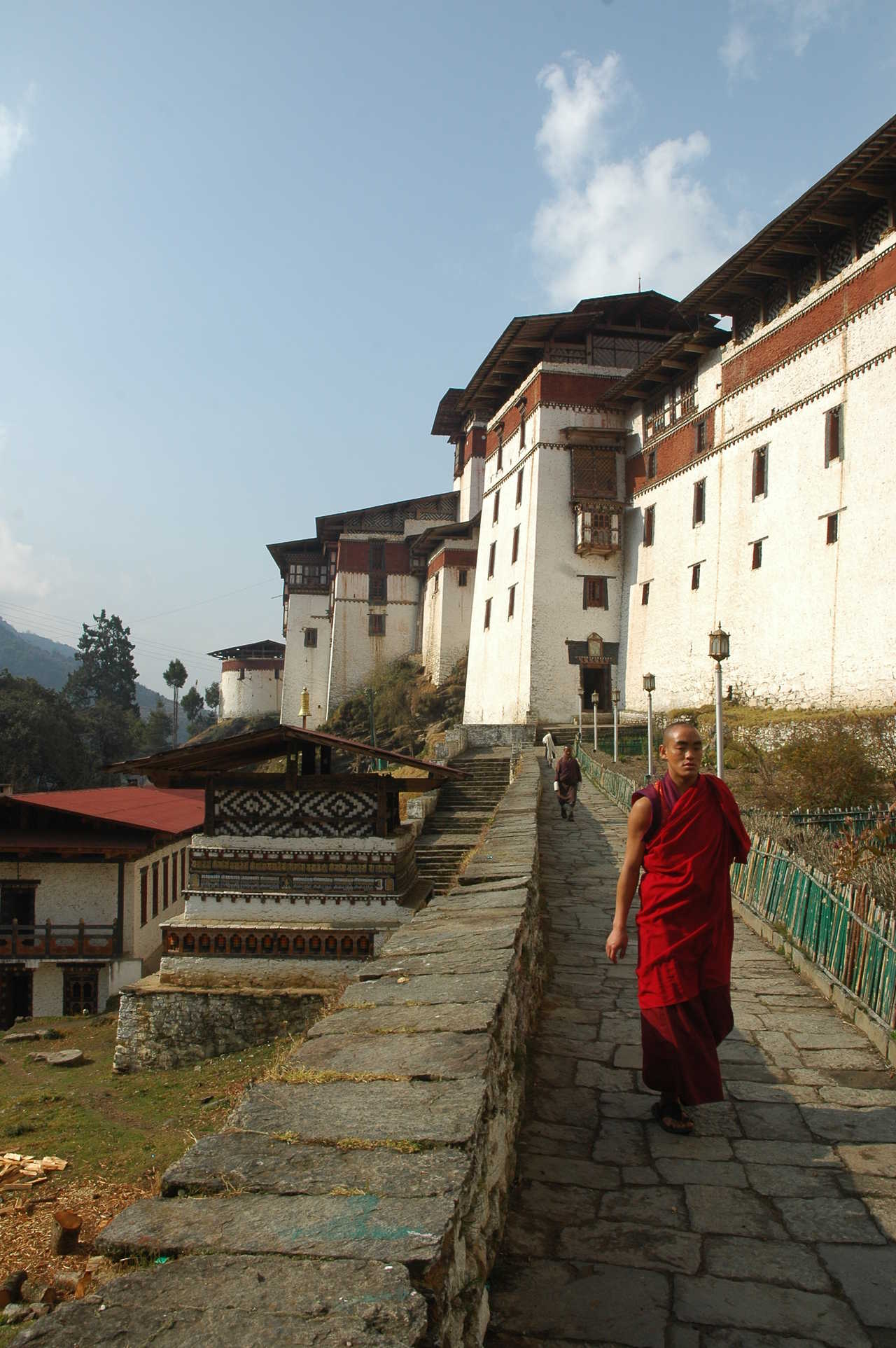 Moine au Bhoutan