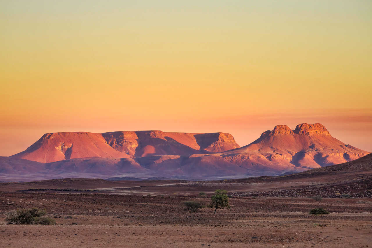 Montagne du Brandberg en Namibie