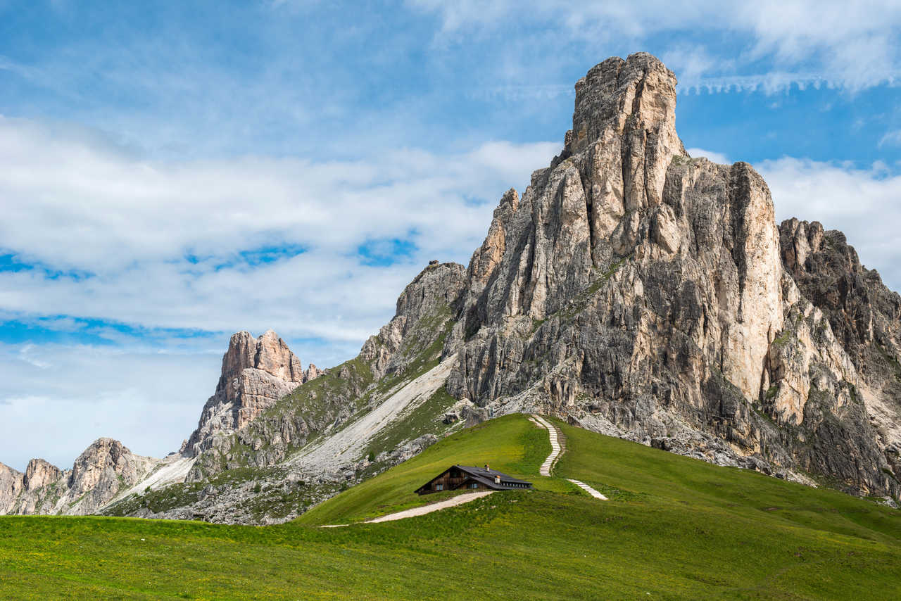Montagne Nuvolau dans les Dolomites,Italie