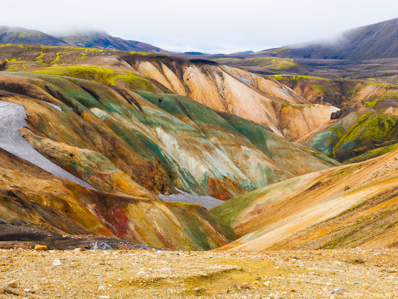 Montagnes colorées de Landmannalaugar en Islande