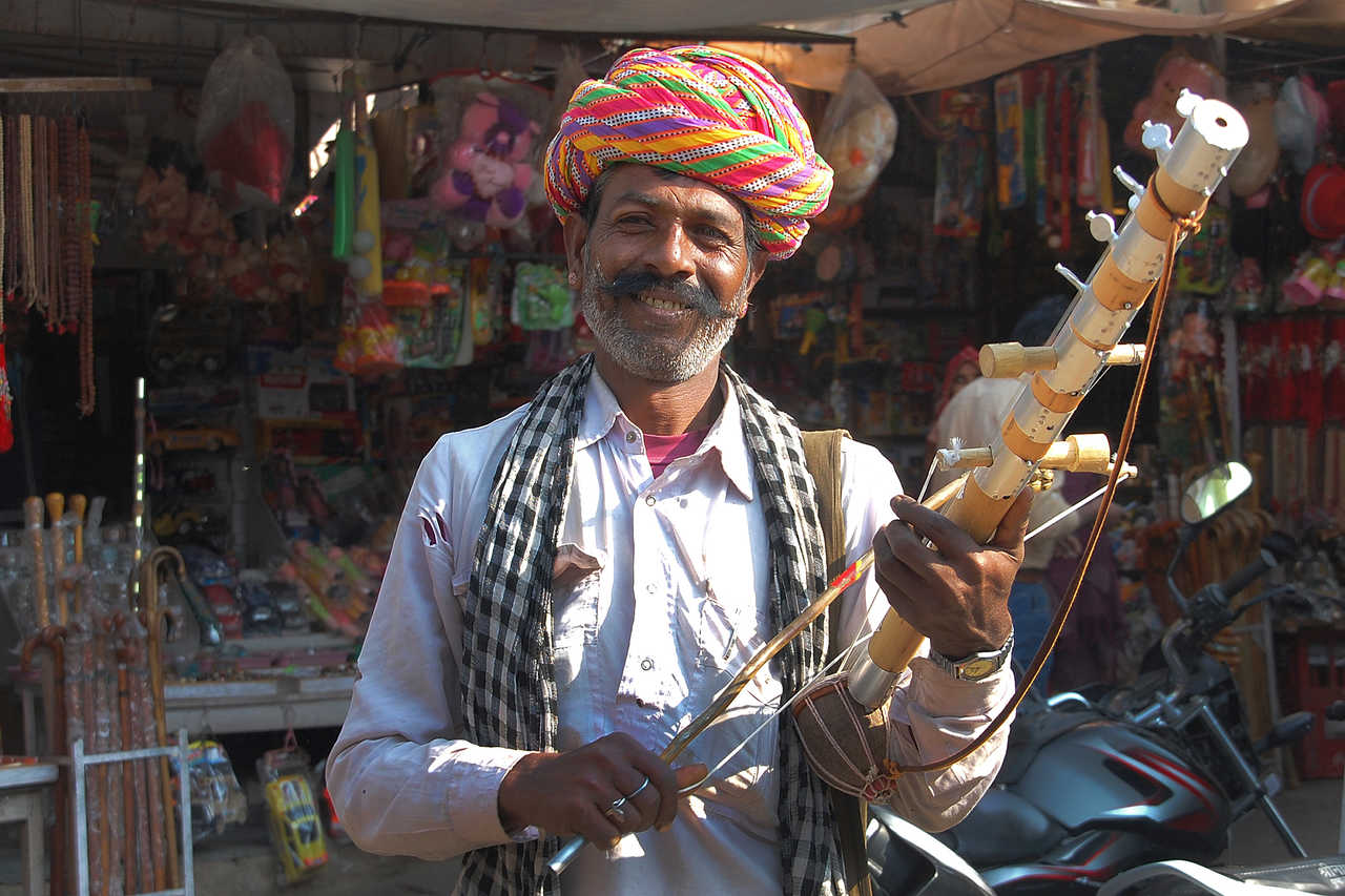musicien indien en inde