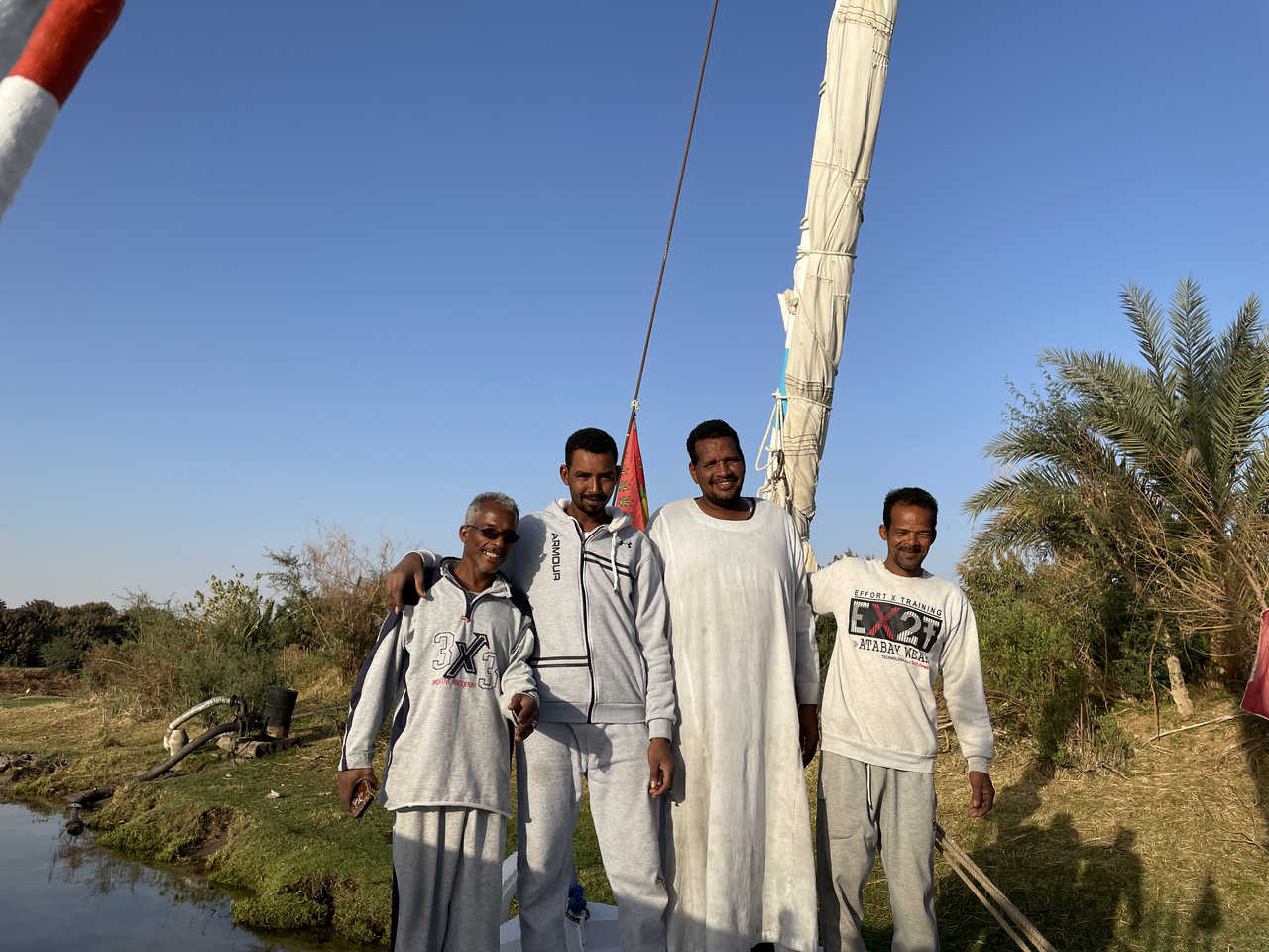 Notre équipe sur la felouque