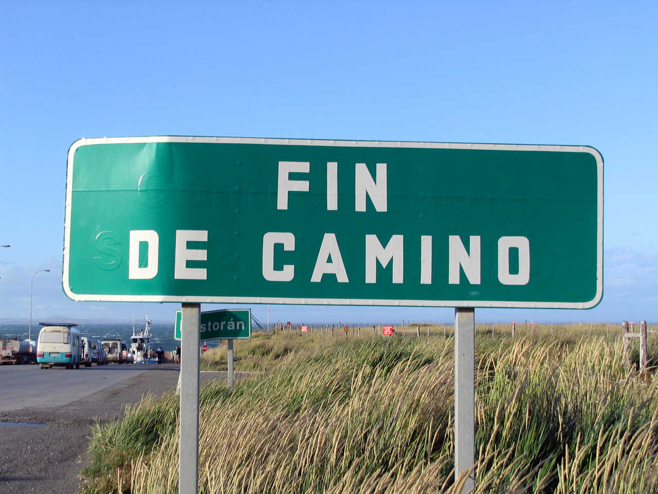 panneau "fin de camino" en Argentine