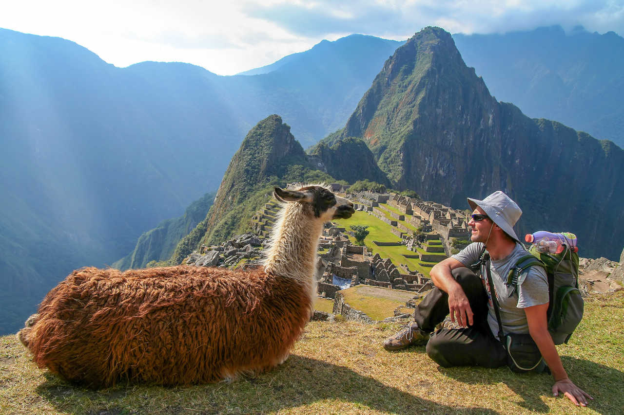 Pause photo devant le Machu Picchu