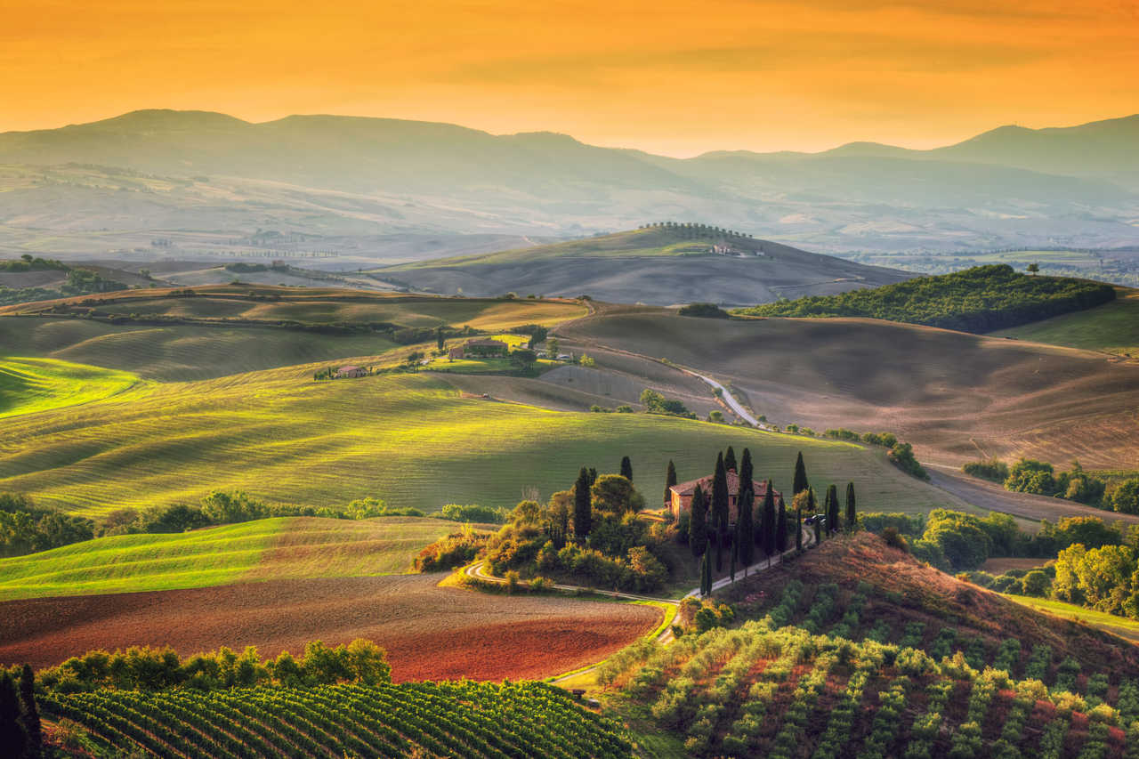 Paysage de Toscane en Italie