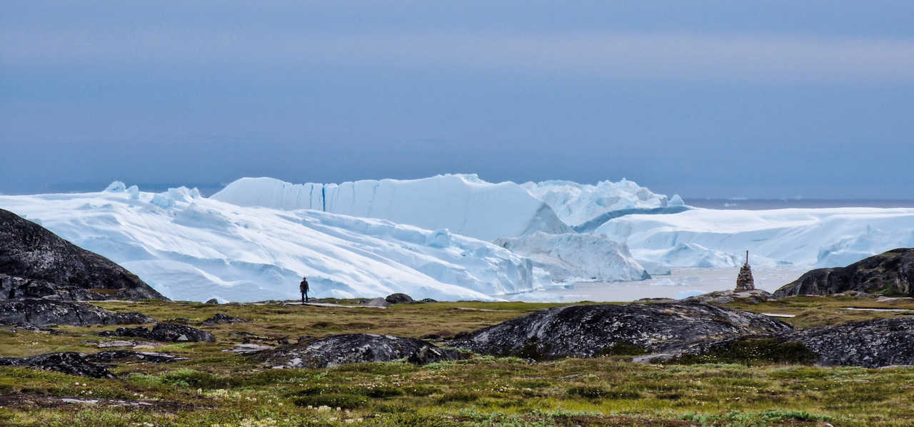 Paysage d'icebergs du Groenland