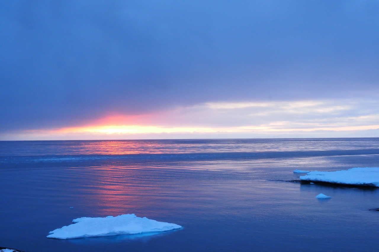 Paysage du Groenland l'hiver