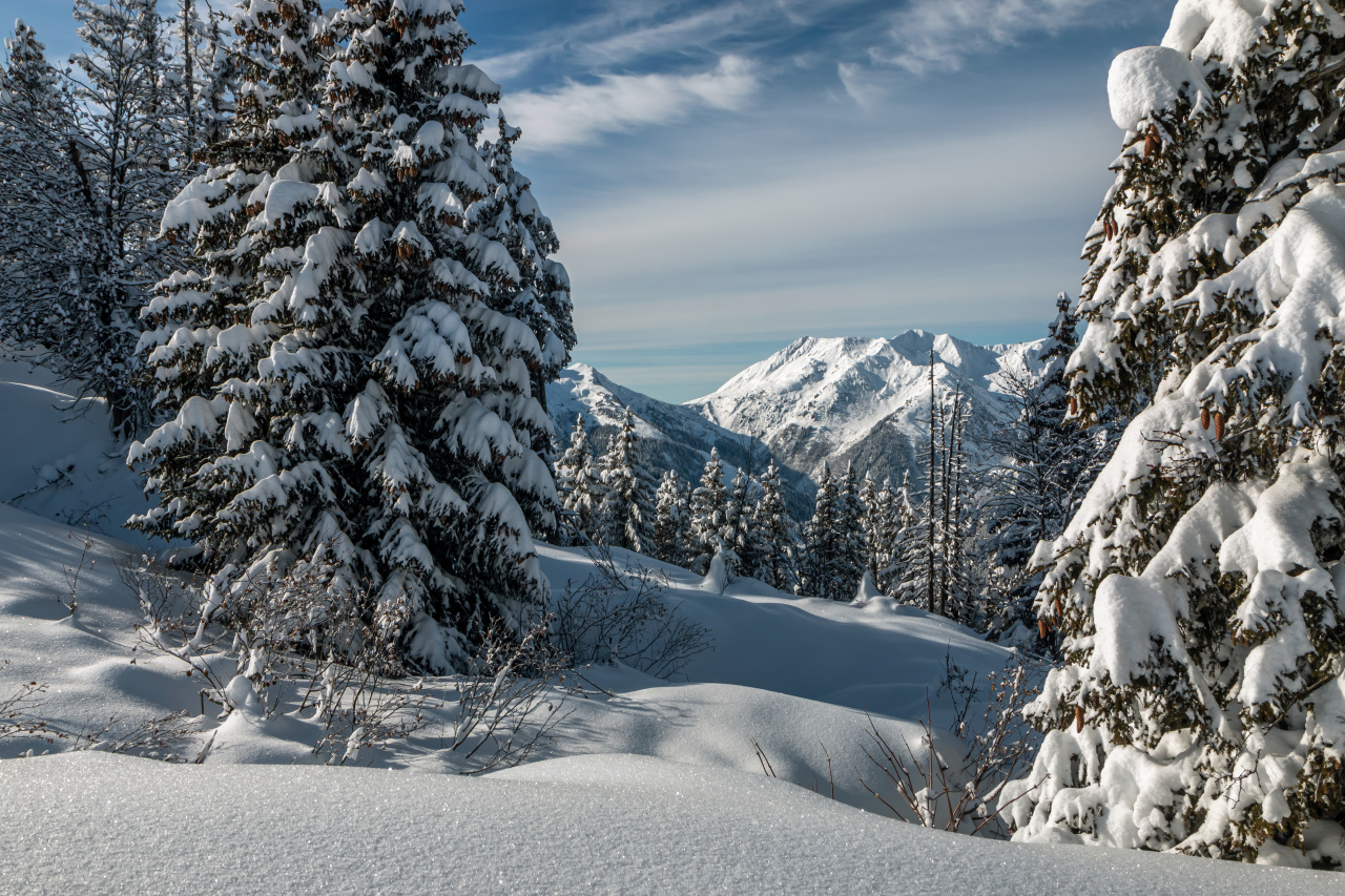 Paysage enneigé dans le Beaufortain