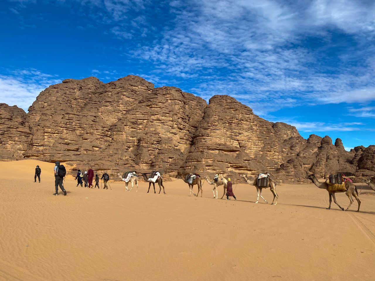 Petit groupe dans le Sahara en Algérie de Essendilène à Djanet