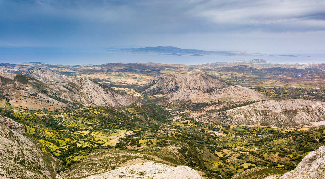 Photo de drone Mont Zas île de Naxos