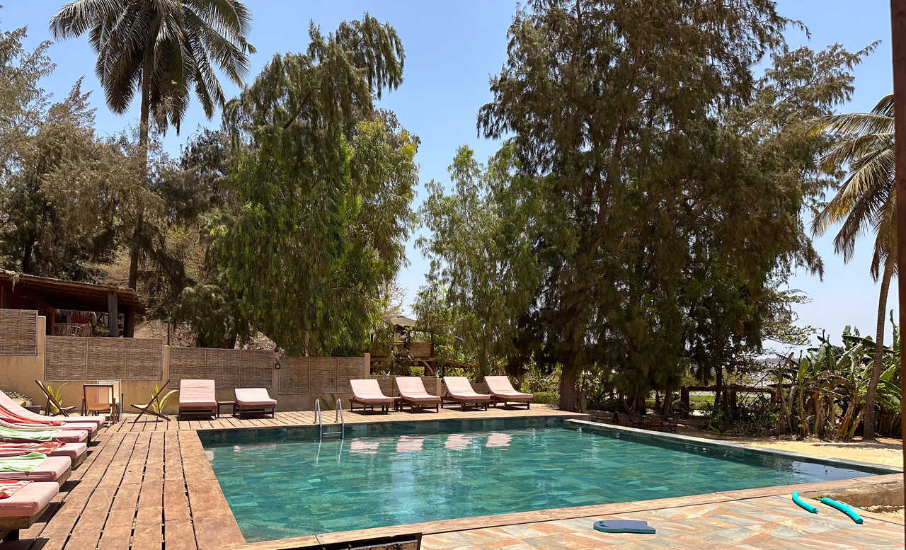Piscine du gîte du lac Rose au Sénégal