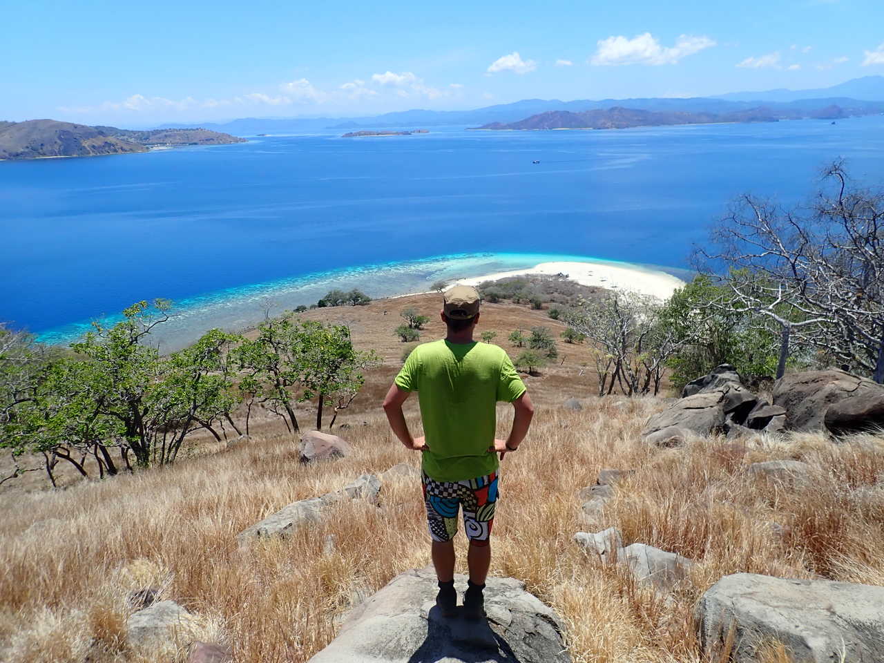 Point de vue sur les îles de l’archipel de Komodo, Florès, Indonésie