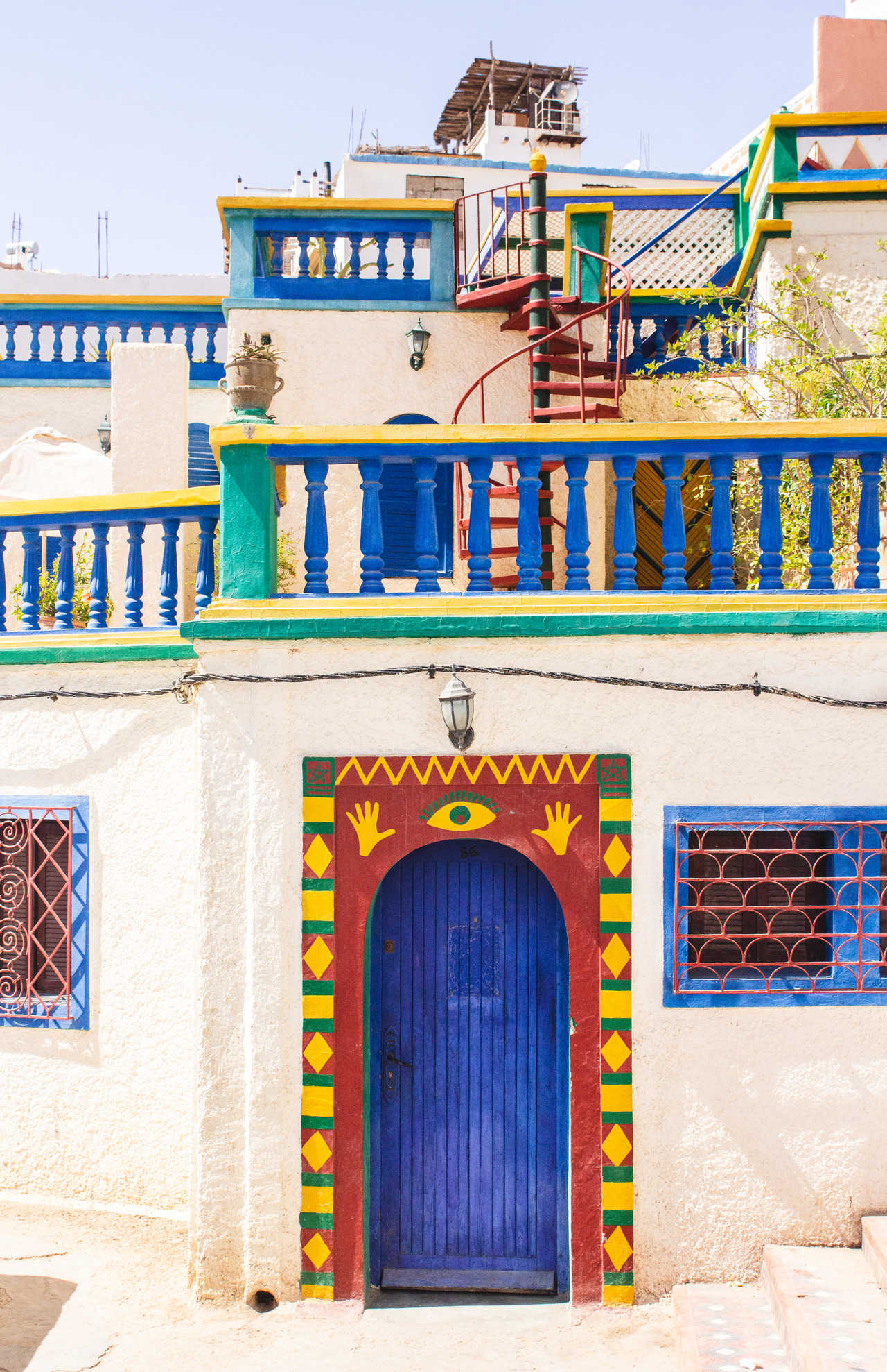 Porte de maison à Taghazout au Maroc