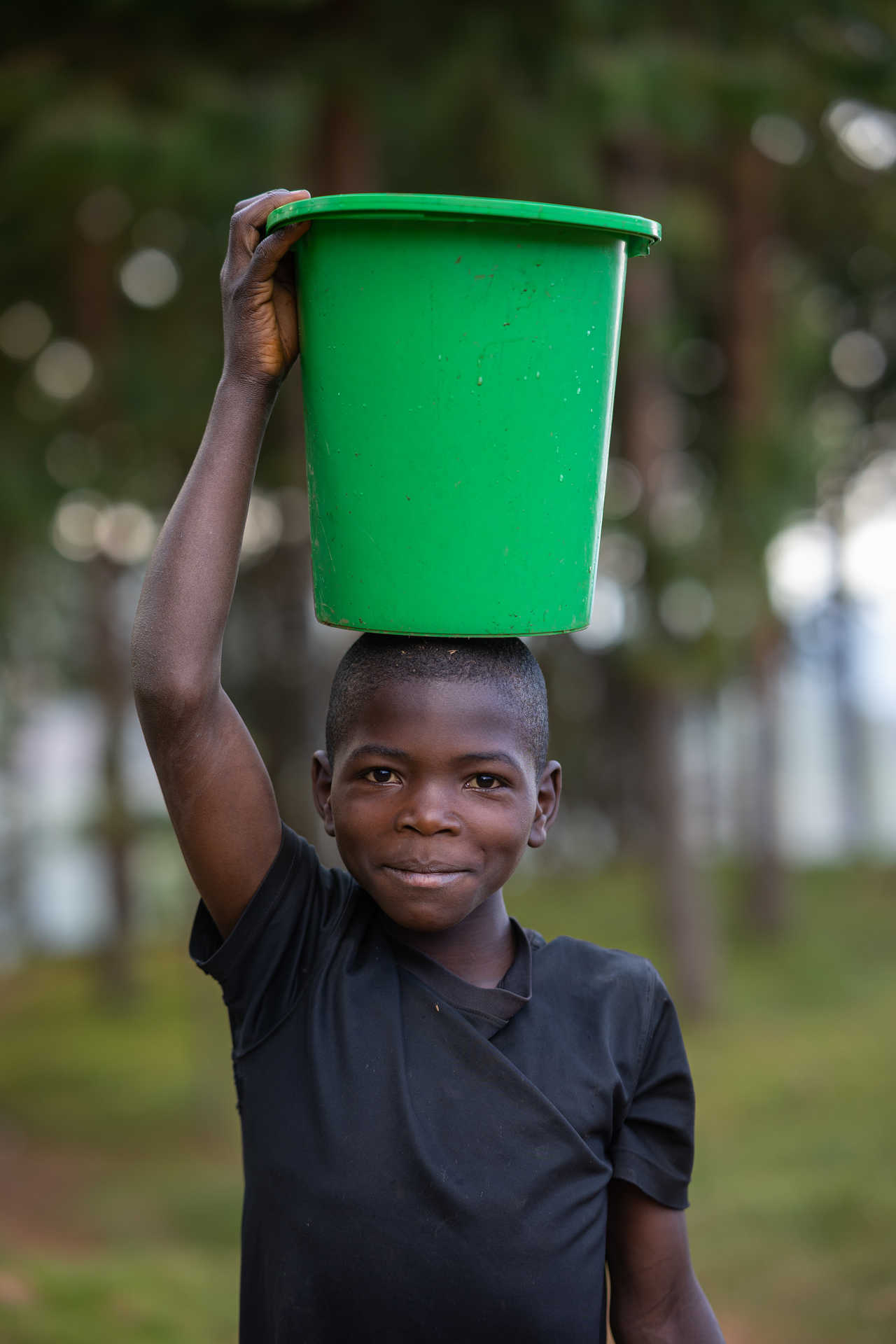 portrait d'un garçon en Ouganda