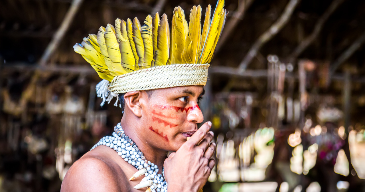 Portrait d'un Indien d'Amazonie