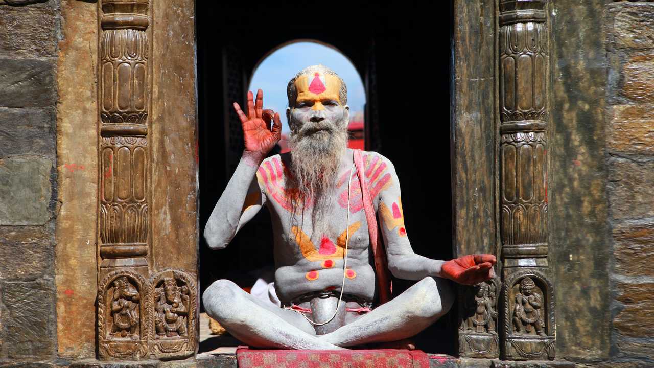 Portrait d'un sadhu en Inde