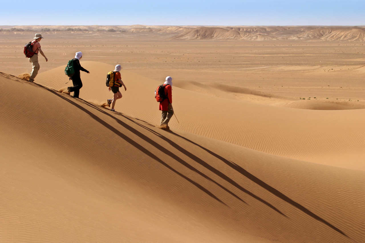 Rando dans les dunes, Maroc
