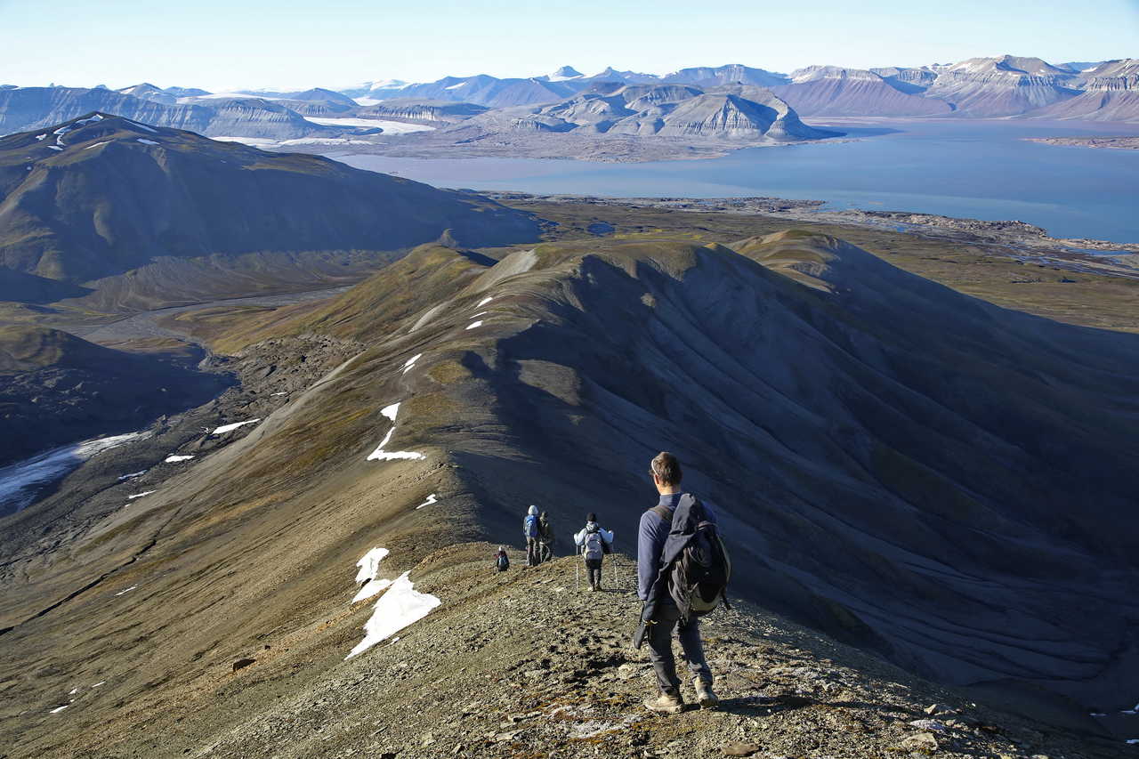 Randonnée au Spitzberg, Svalbard, fjord d'Ekman