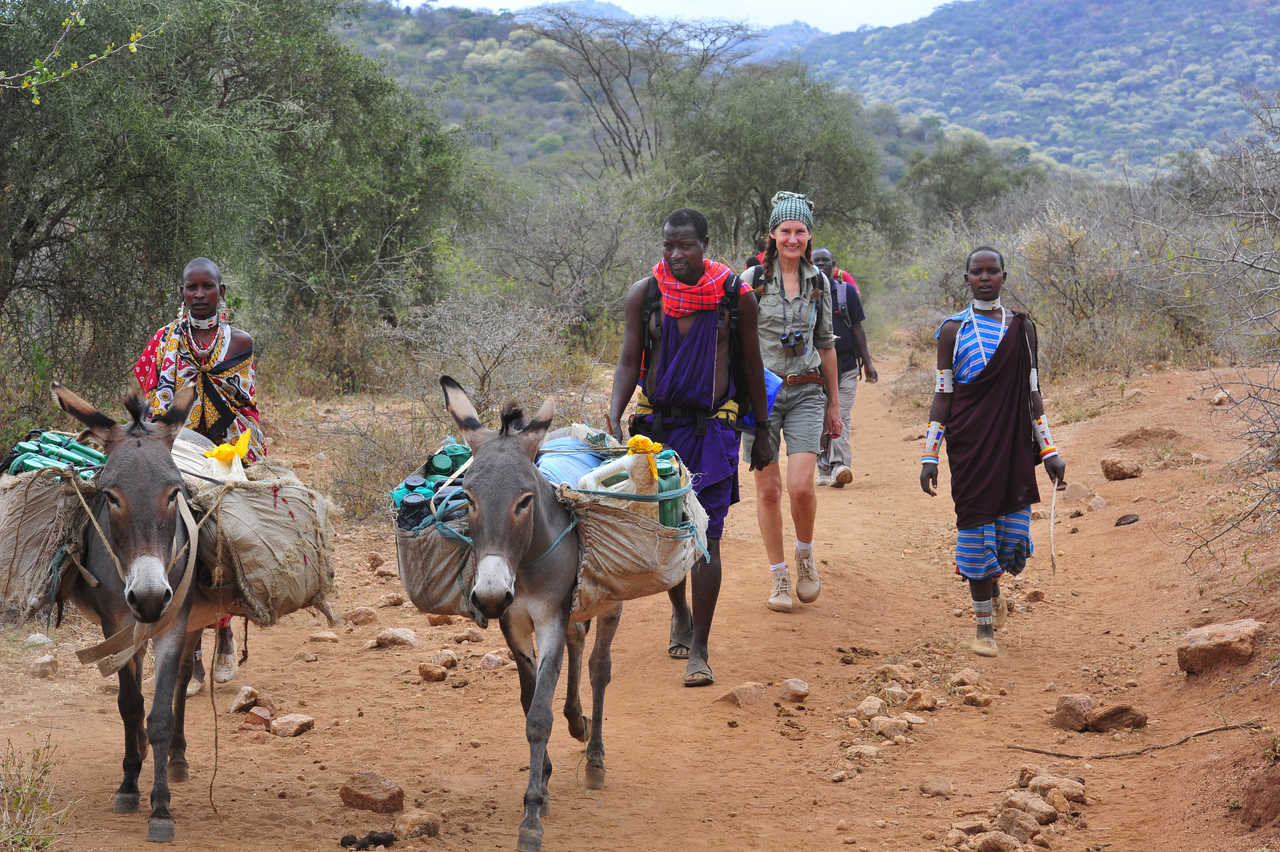 Randonnée avec les Masaï et les ânes