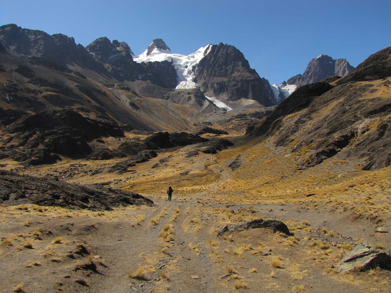 Randonnée dans le massif du Condoriri, Cordillère Royale, Bolivie
