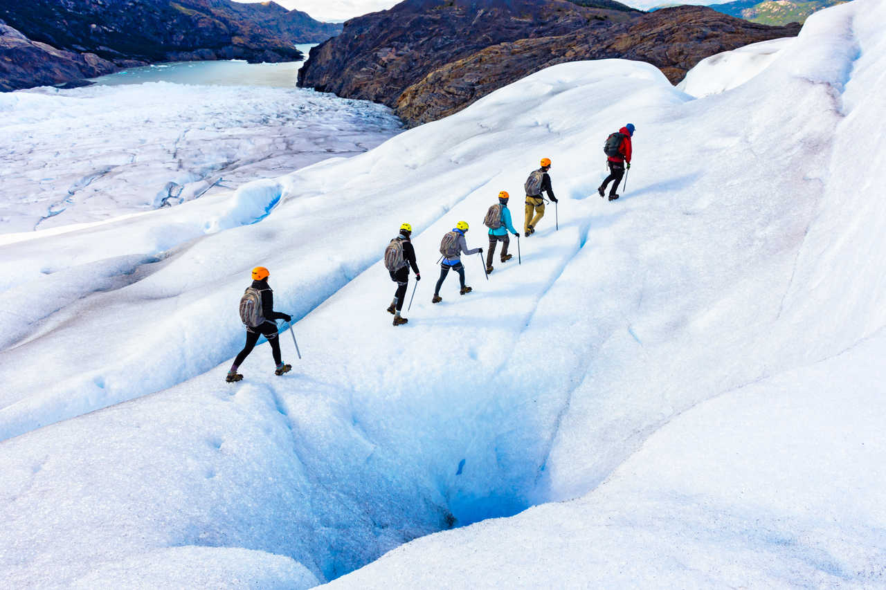 Randonnée glaciaire sur le Glacier Grey en Patagonie