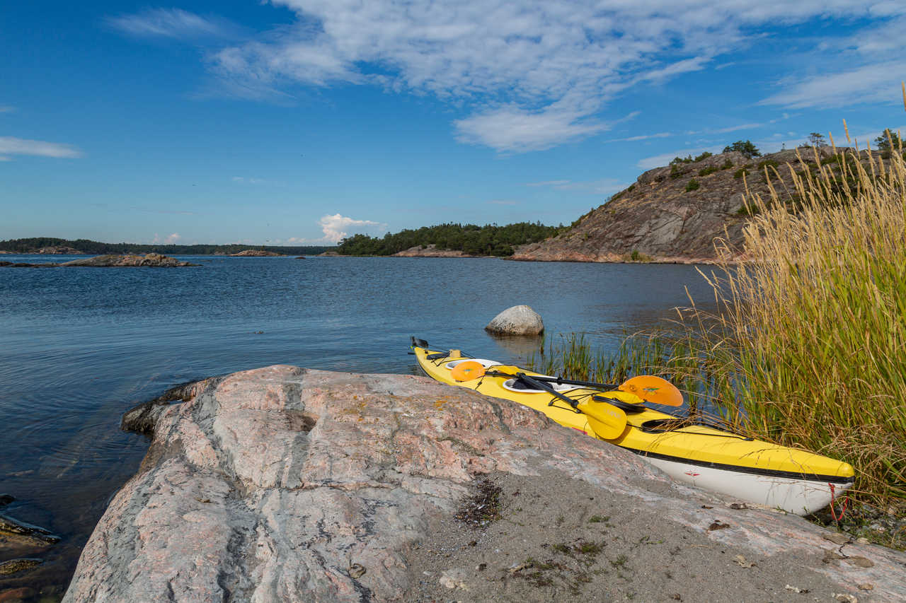 Randonnée kayak dans l'archipel de Stockholm en Suède
