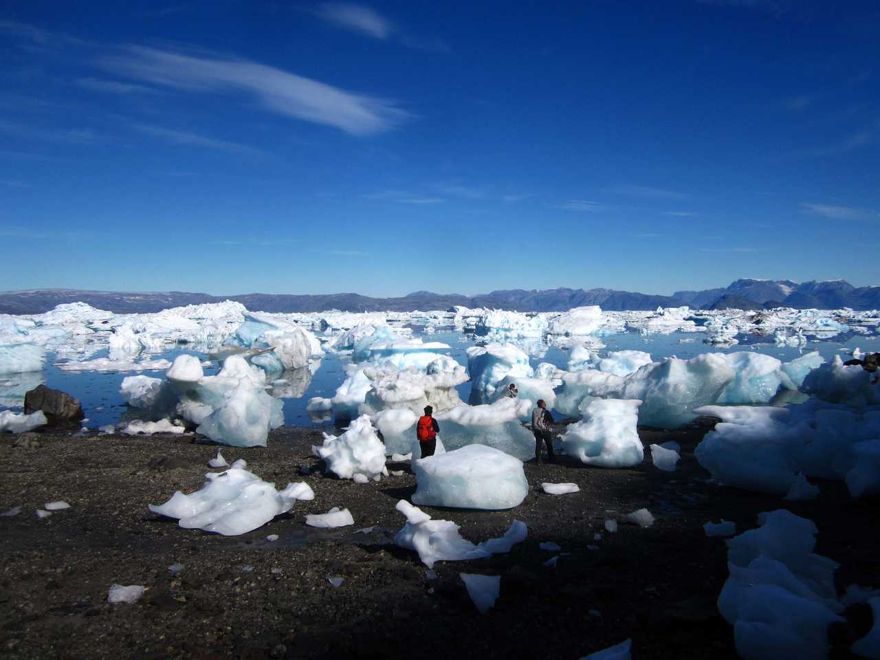 Randonnée parmi les icebergs au Groenland