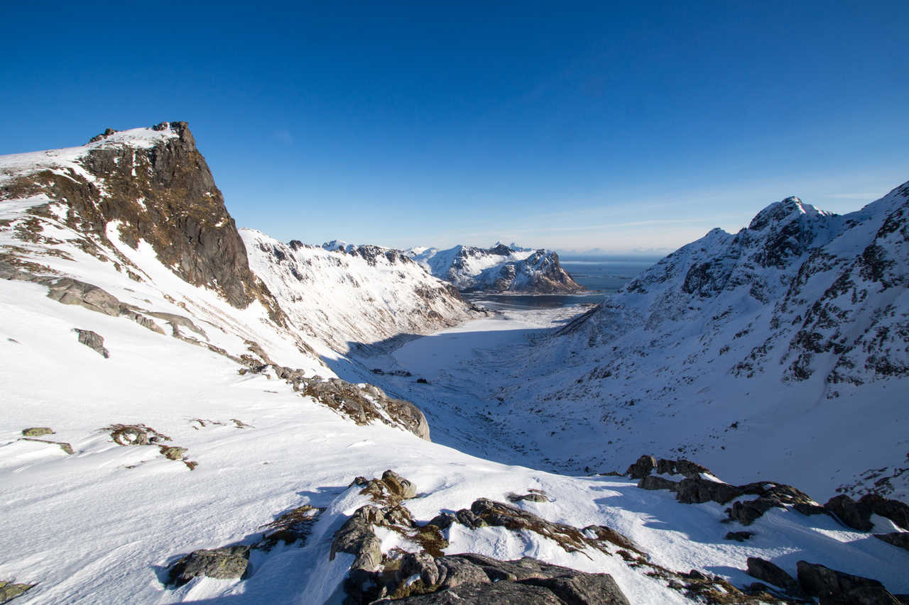 Randonnée raquettes Lofoten Hiver