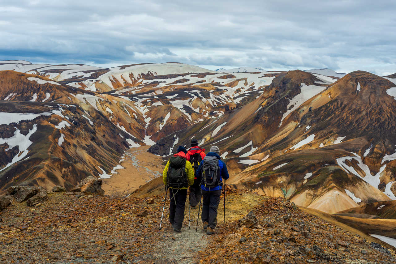 Randonnée sur les montagnes de Landmannalaugar, Islande