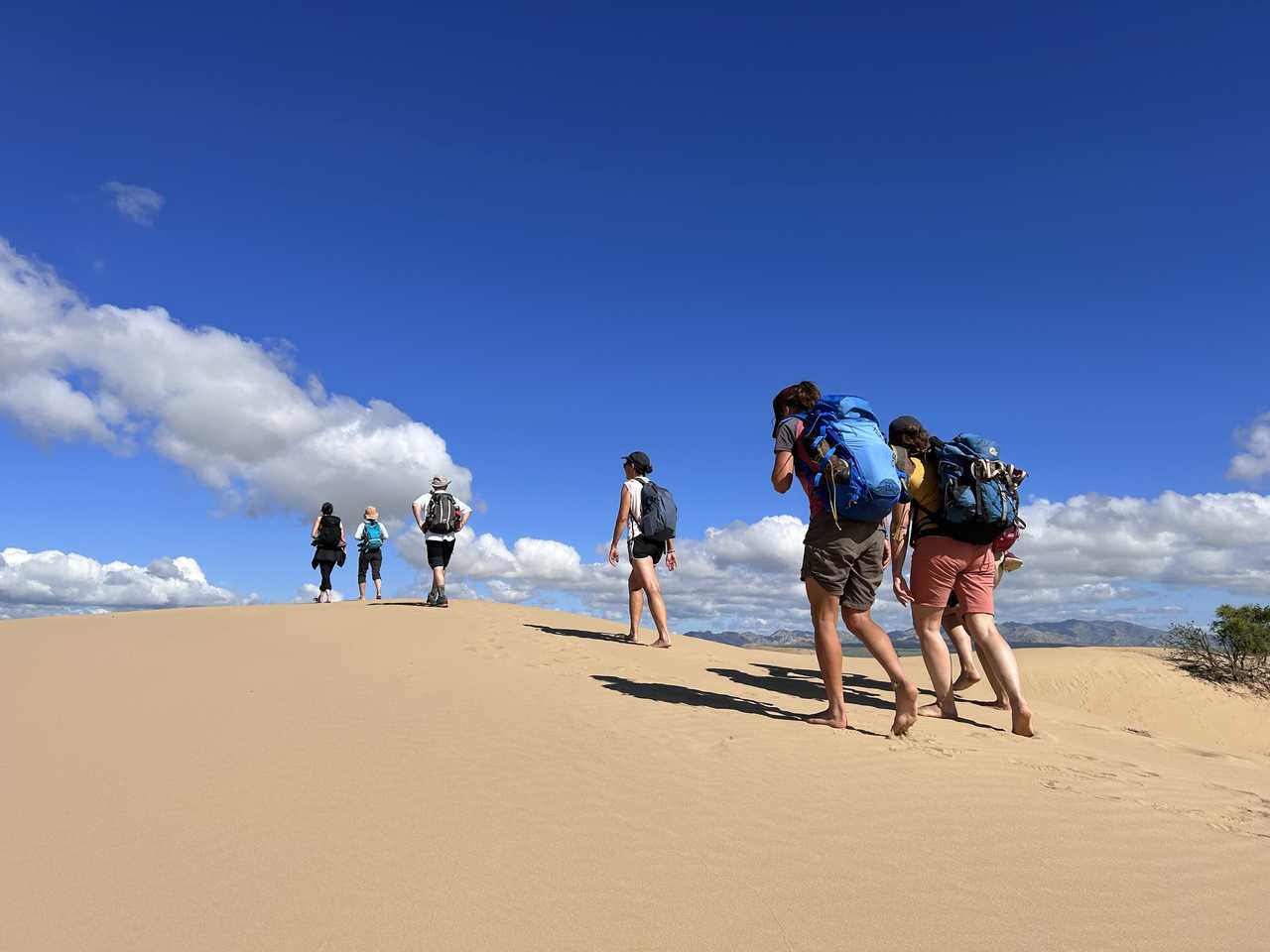 randonneurs dans le désert de Goby en Mongolie