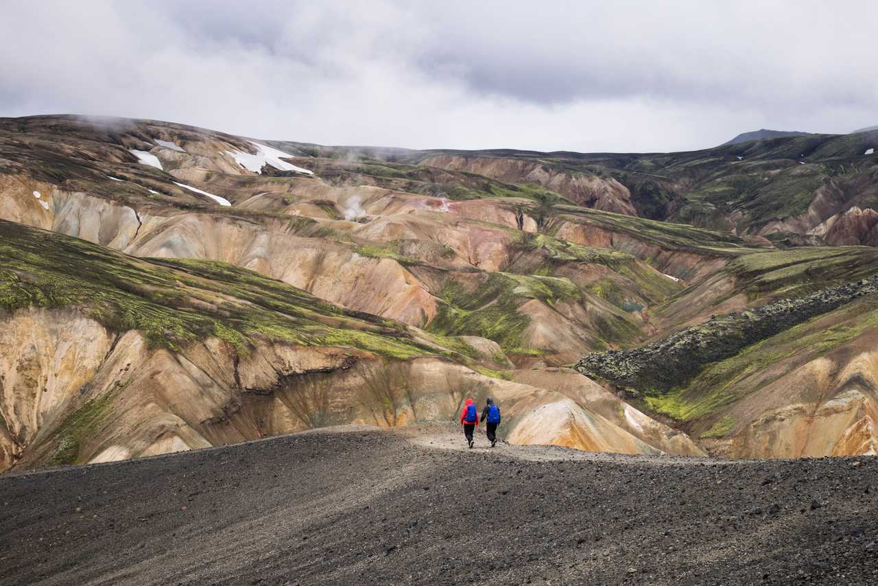 photo de randonneurs en Islande