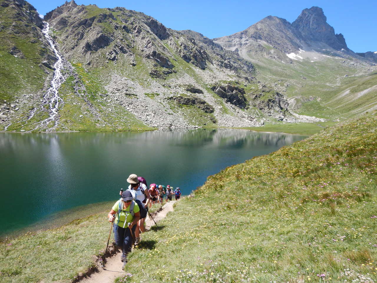 Randonneurs sur le tour du Queyras