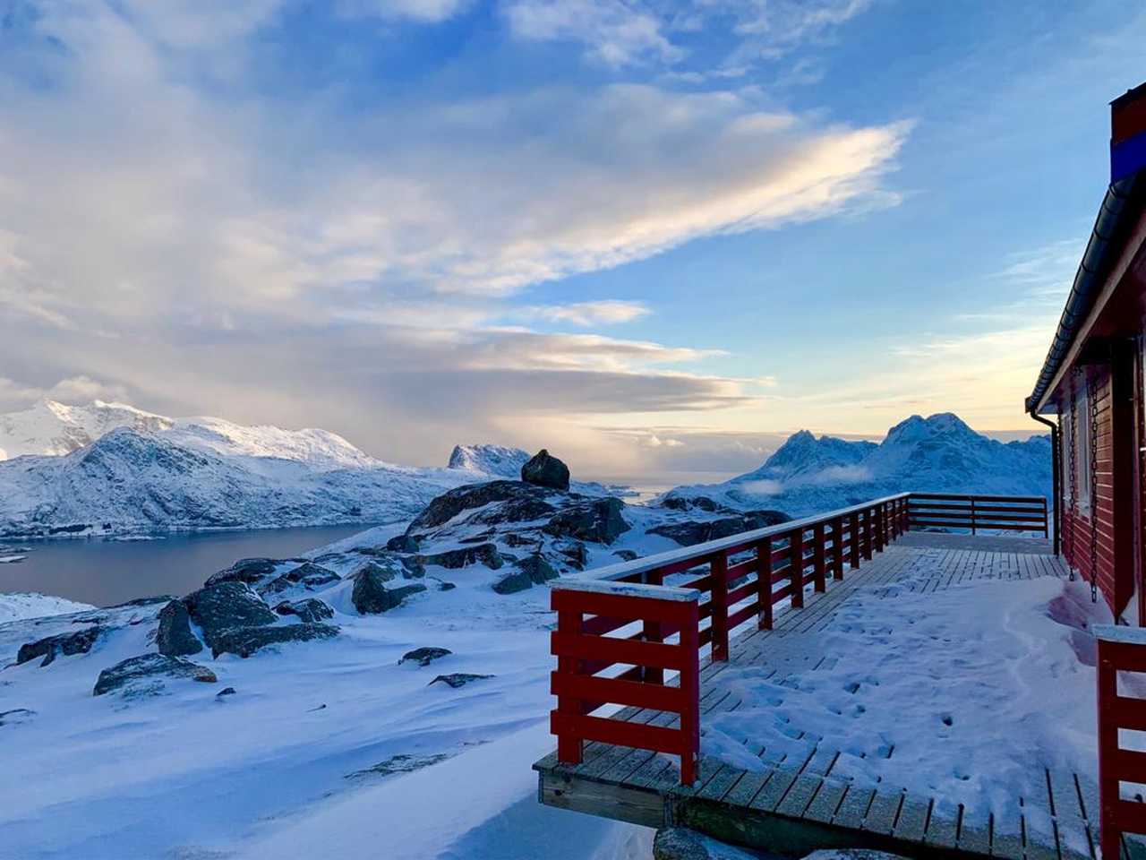 Refuge de Fredvanghytta dans les Lofoten