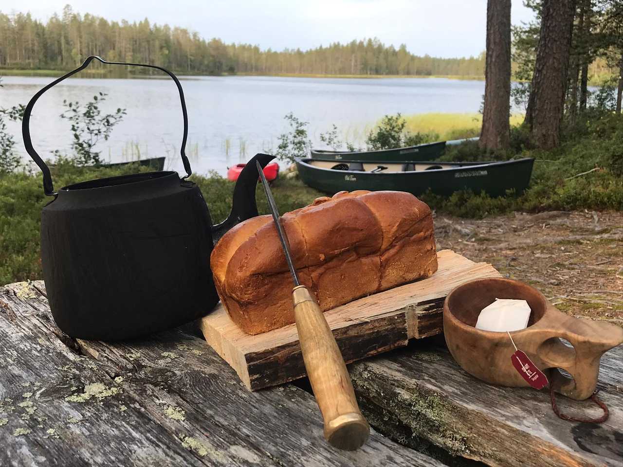 Repas en Finlande l'été