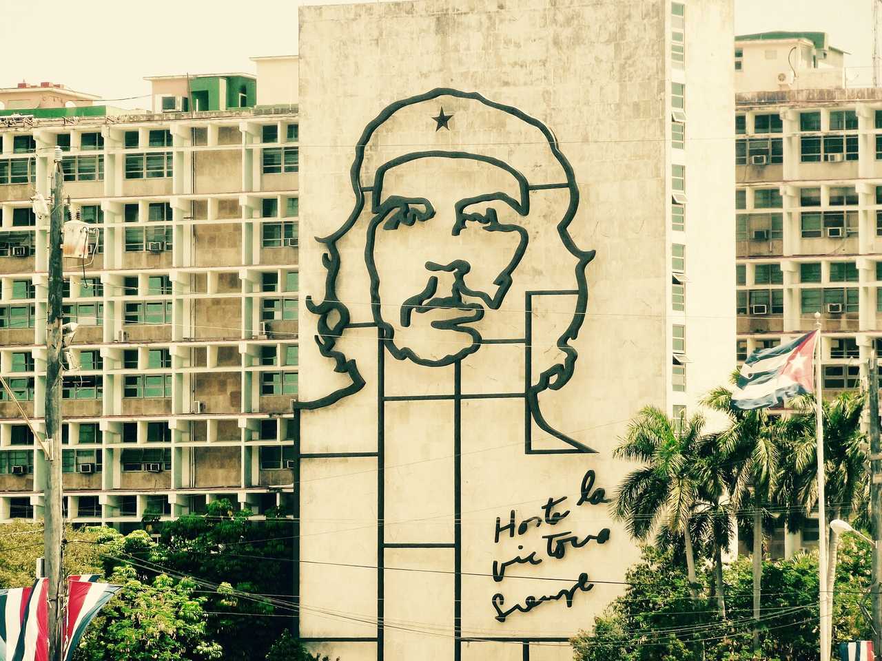 Représentation de Che Guevara sur un immeuble
