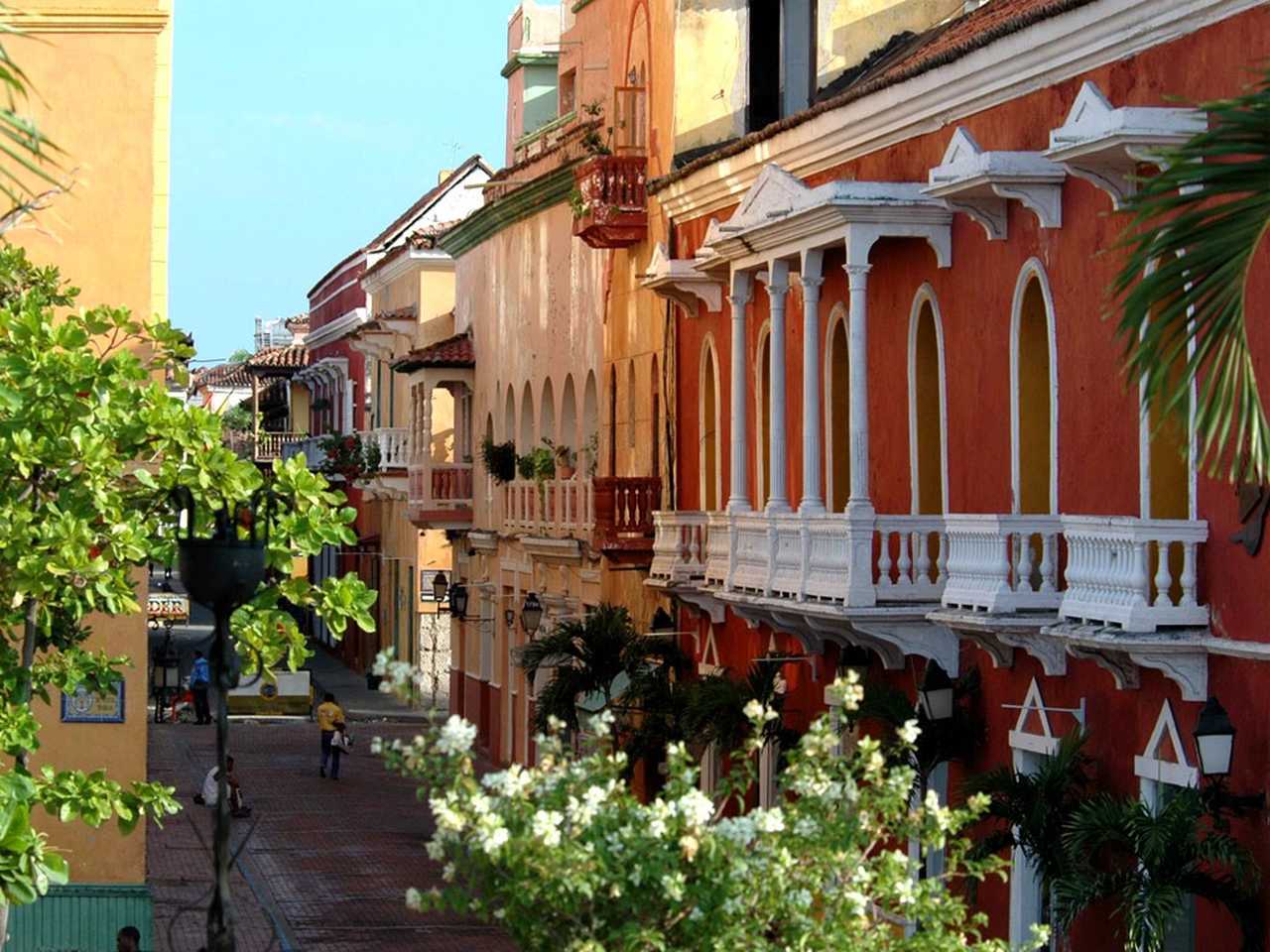 rue de Cartagena en Colombie