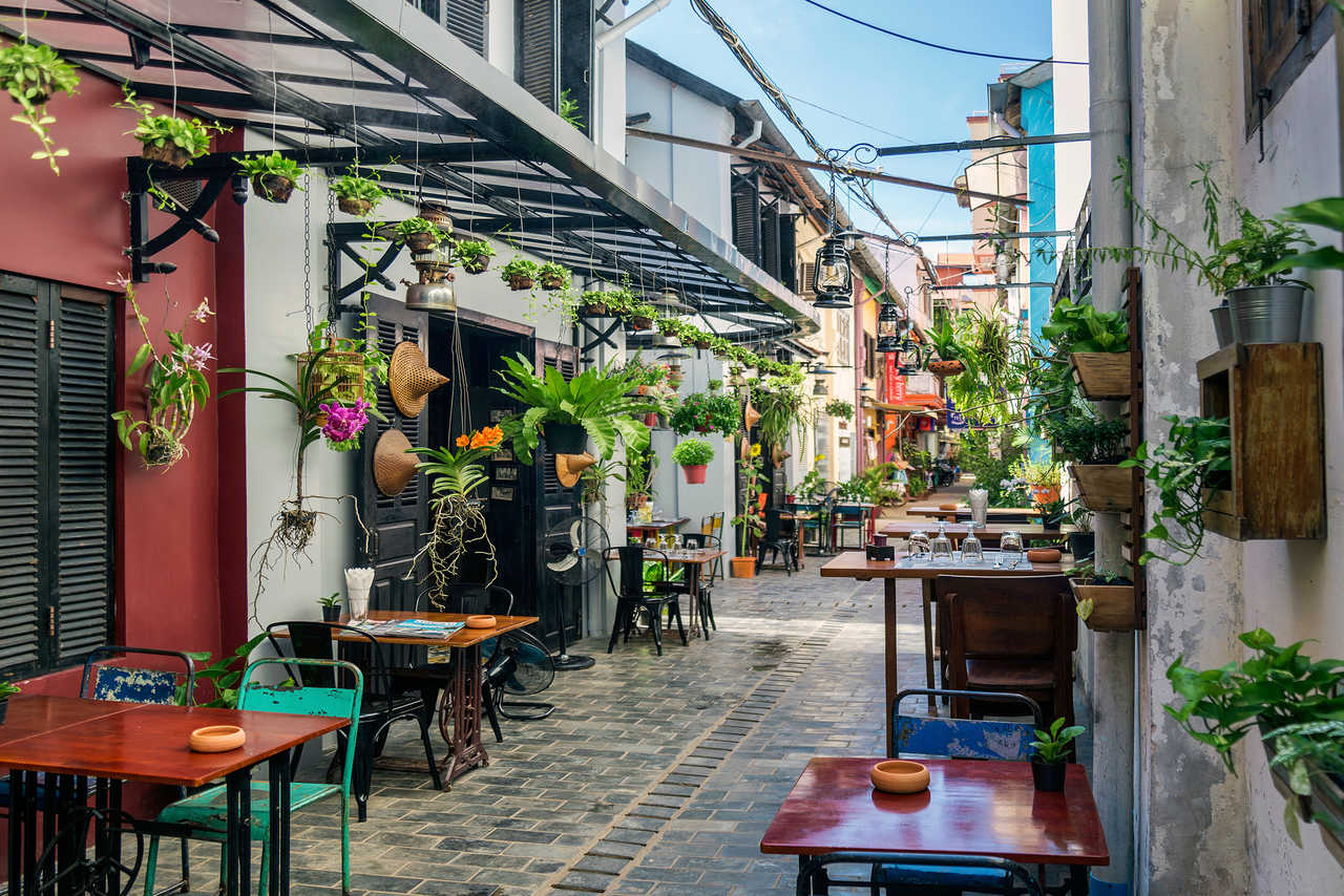 Ruelle dans la ville de Siem Reap au Cambodge
