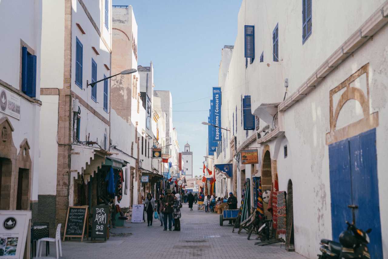 Ruelle d'Essaouira au Maroc