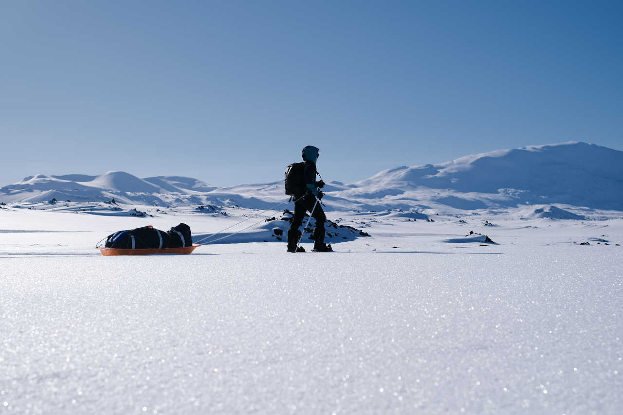 Ski pulka en Islande