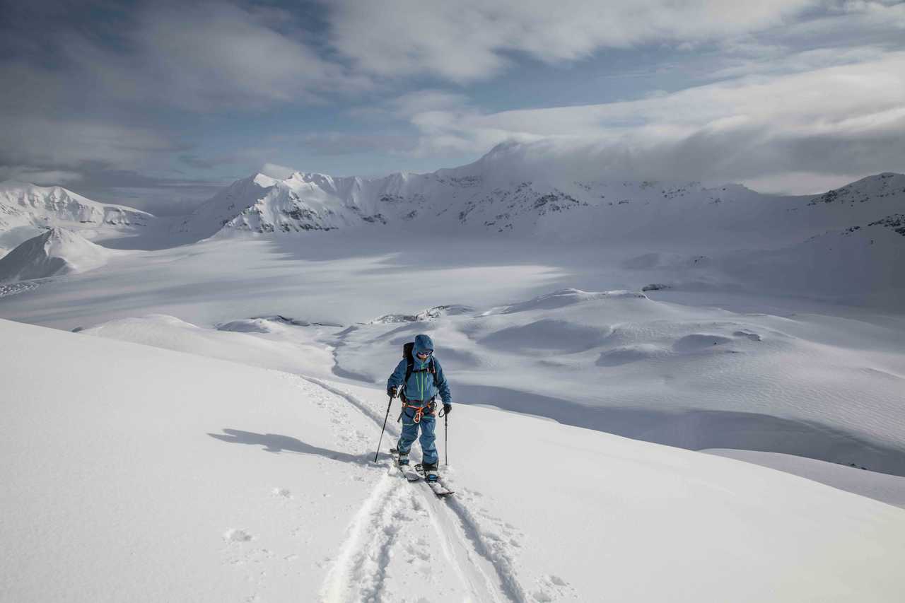 Skieur au Spitzberg