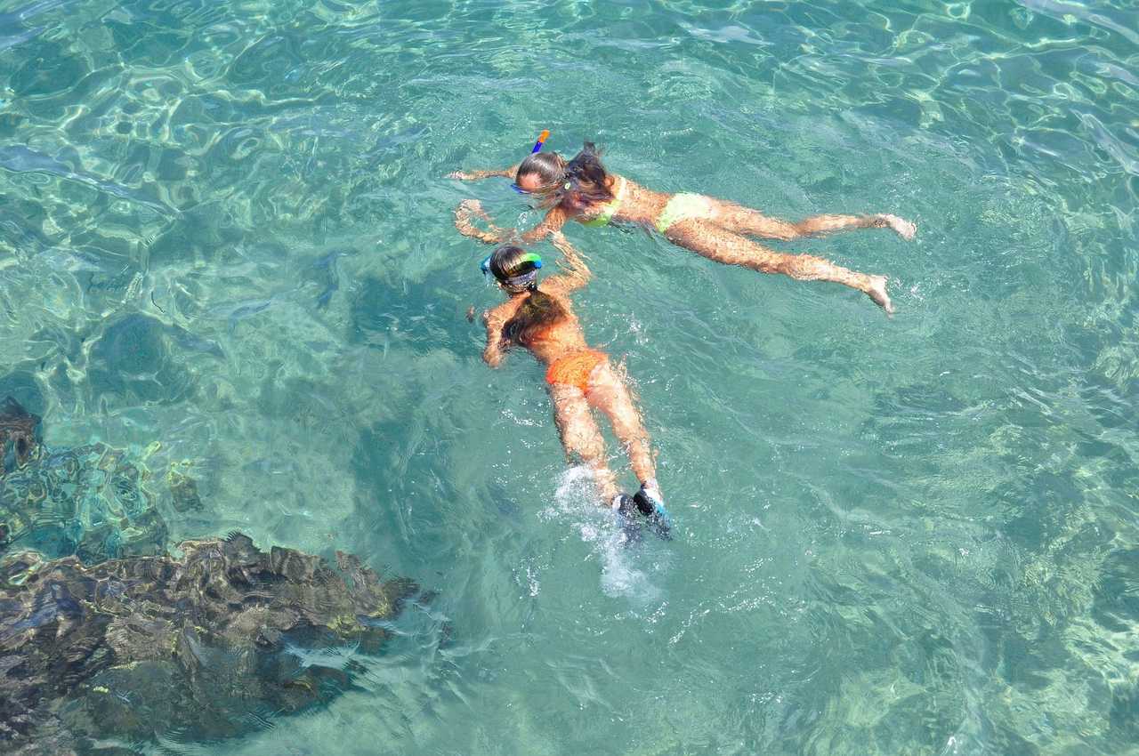 Snorkeling dans les eaux turquoises de la réserve Cousteau en Guadeloupe